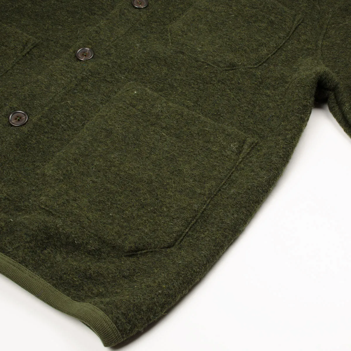 Universal Works - Cardigan Wool Fleece - Olive