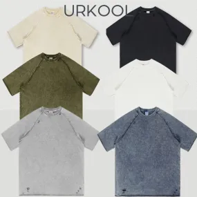 URKOOL  |Pullovers Unisex Street Style Tie-dye Plain Cotton