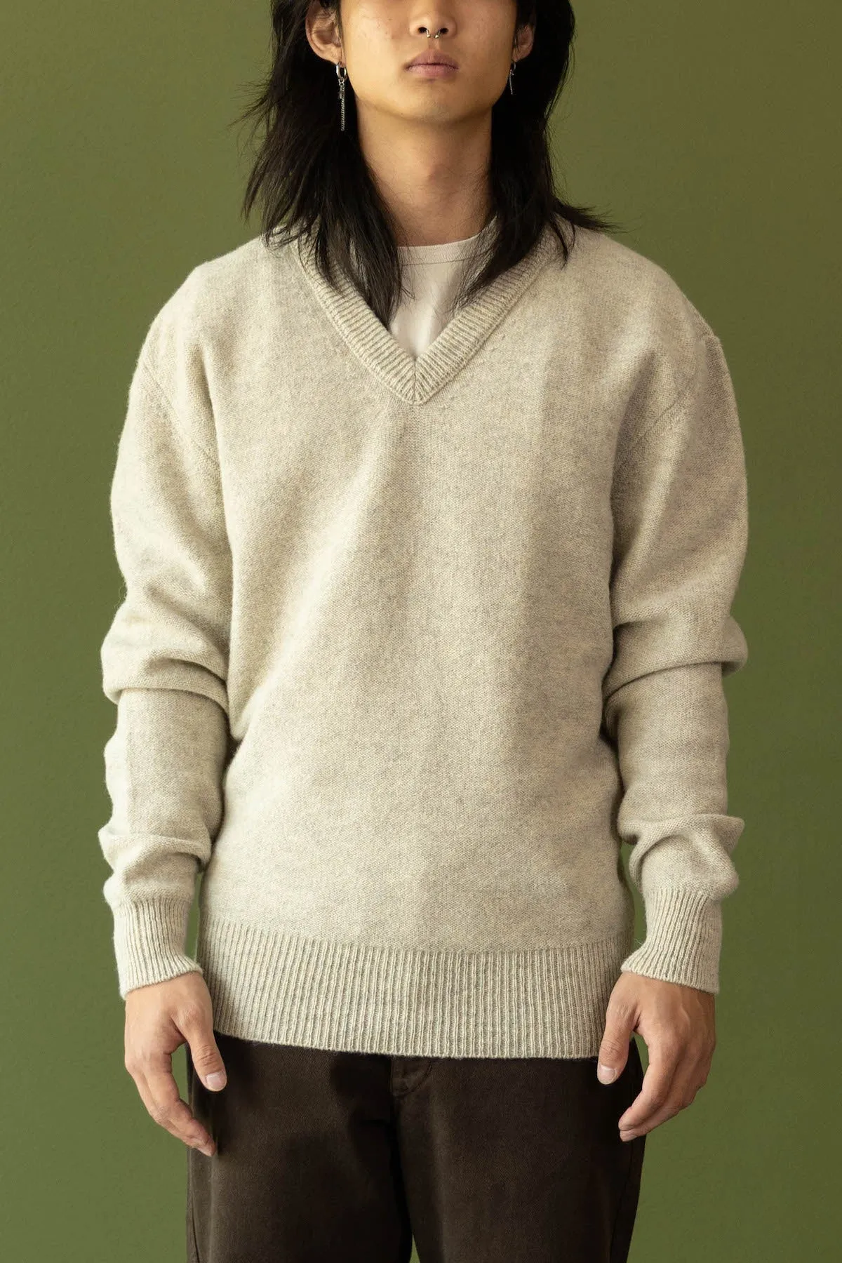 V-Neck Sweater - Chalk