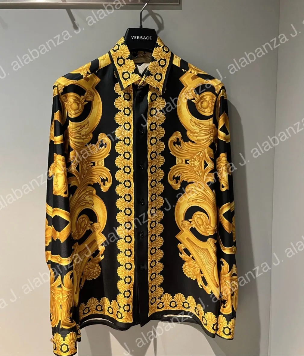 VERSACE  |Long Sleeves Elegant Style Shirts & Blouses