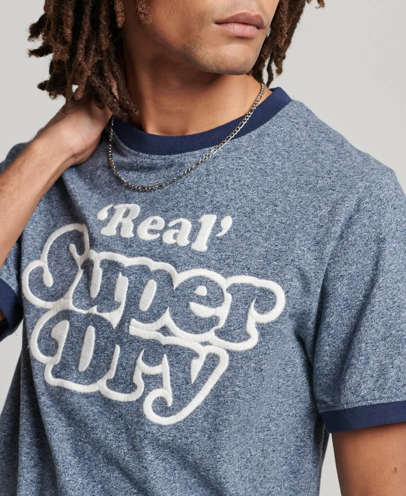 Vintage Cooper Class Ringer T Shirt | Frosted Navy Grit/Navy