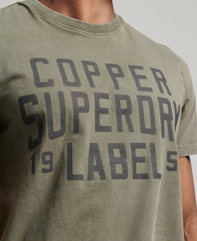 Vintage Copper Label T Shirt | Chive Green