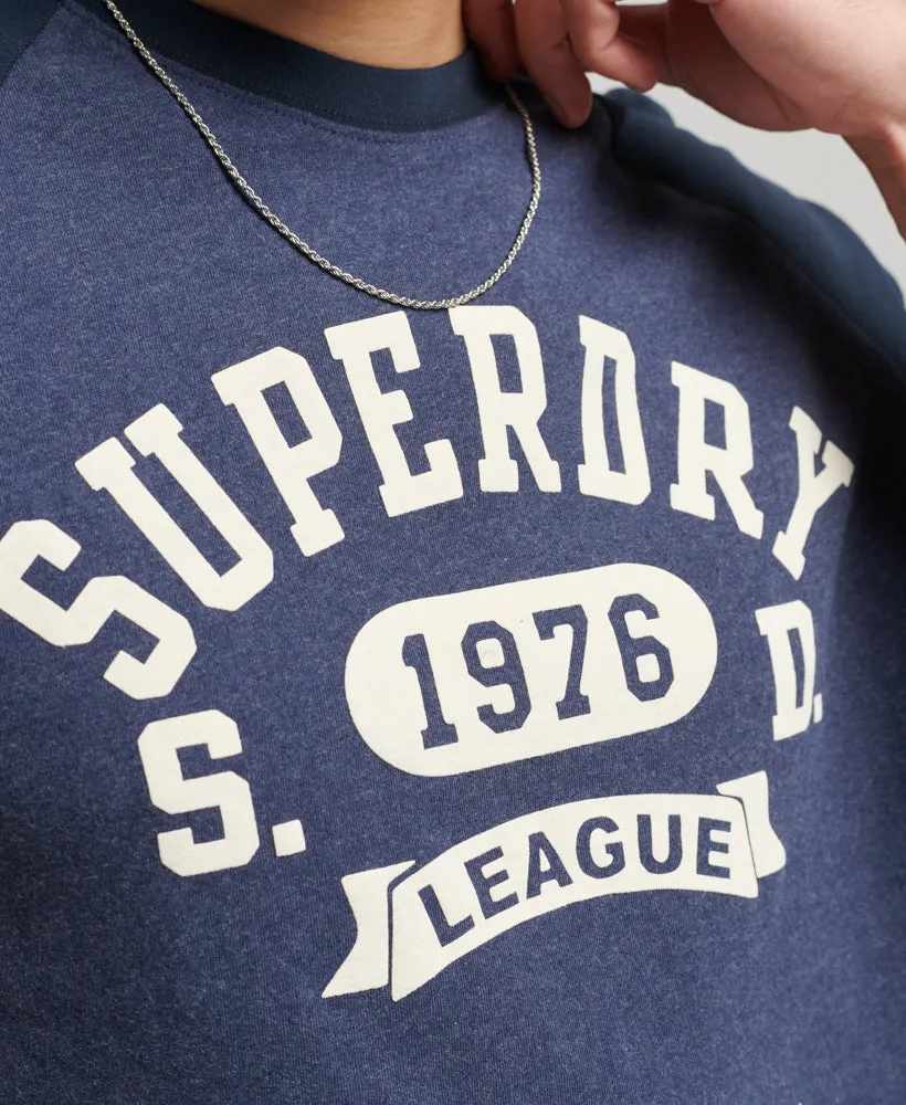 Vintage Gym Athletic Raglan T-Shirt | Eclipse Navy/Lauren Navy Marle