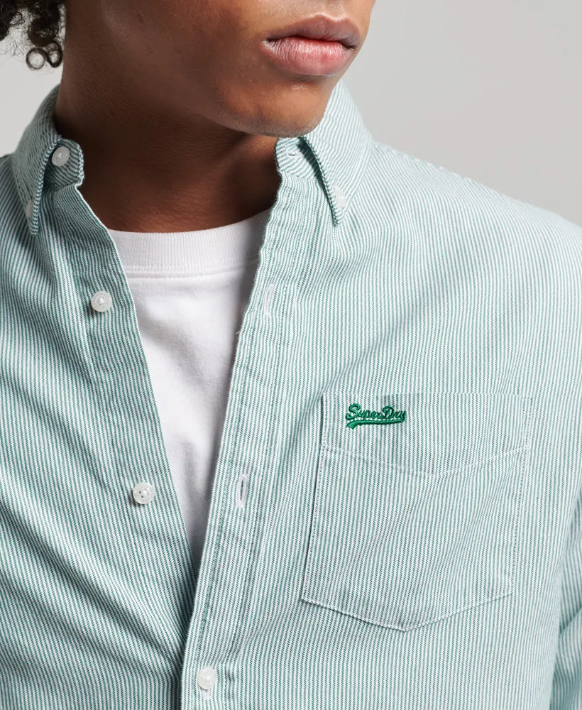 Vintage Oxford Shirt | Green Ticking Stripe