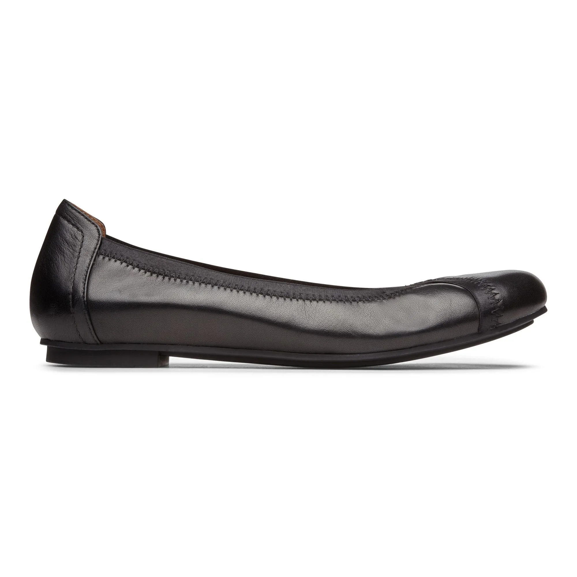 Vionic Womens Caroll Flat Slip On Shoes- Black