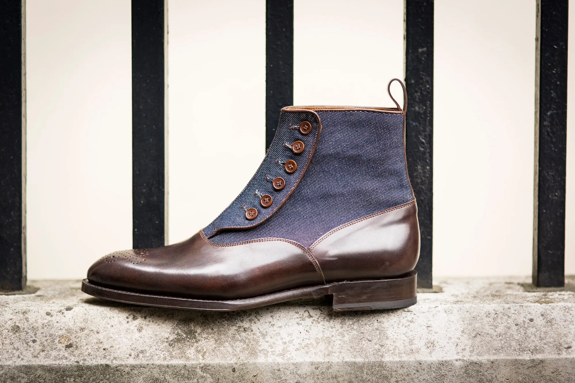 Westlake - MTO - Dark Brown Museum Calf / Denim - NGT Last - Single Leather Sole