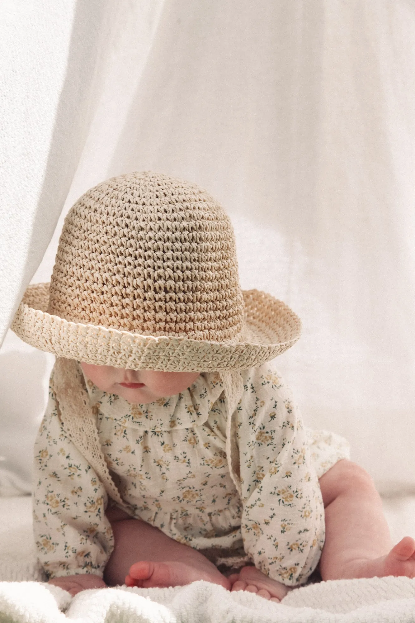 Wicker Lace Tie Hat