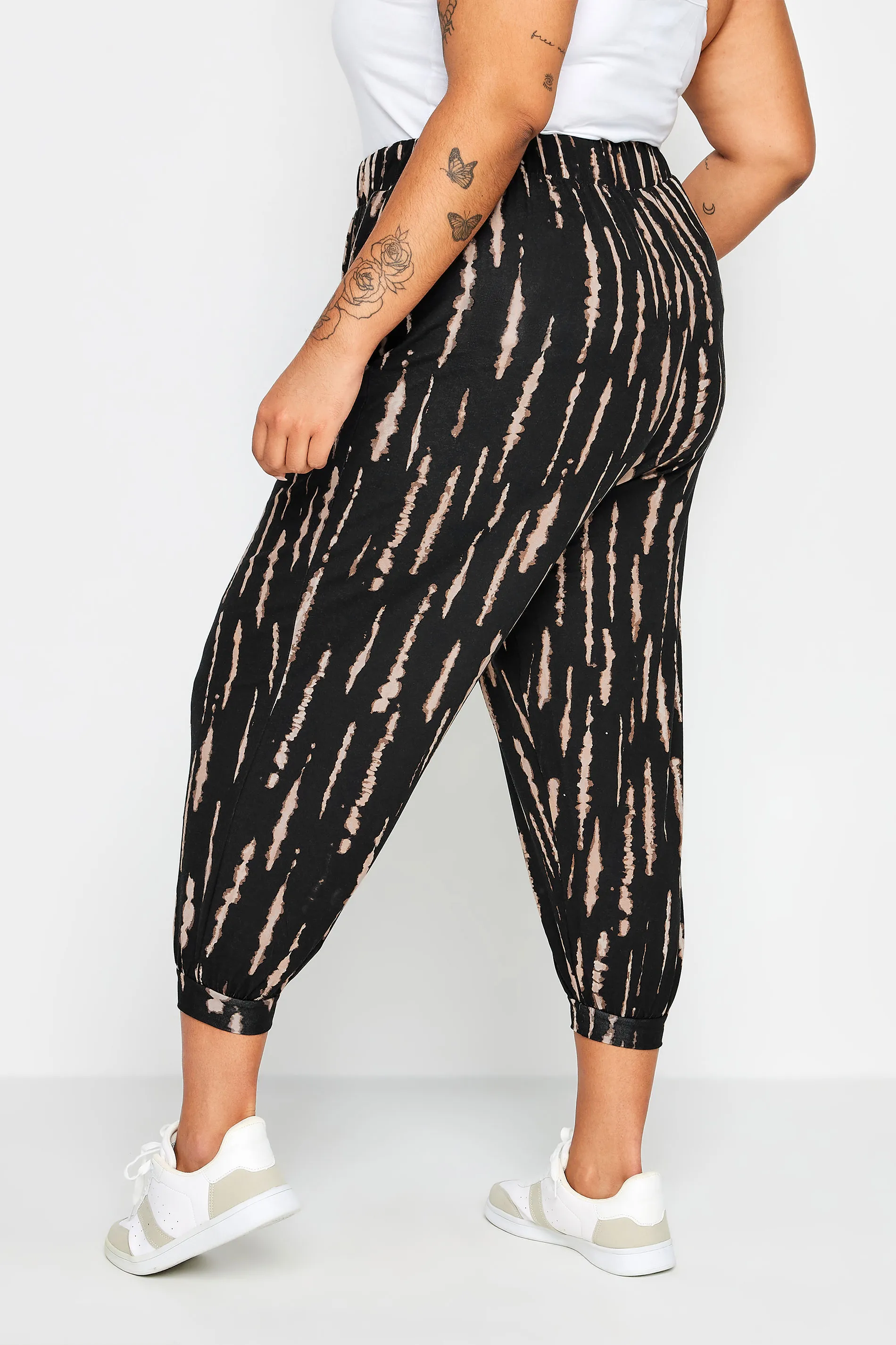 YOURS Curve Black Crop Harem Trousers