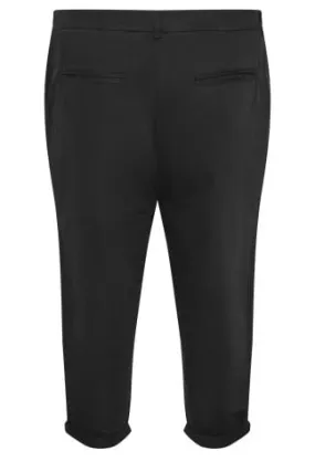 YOURS Curve Black Cropped Chino Trousers