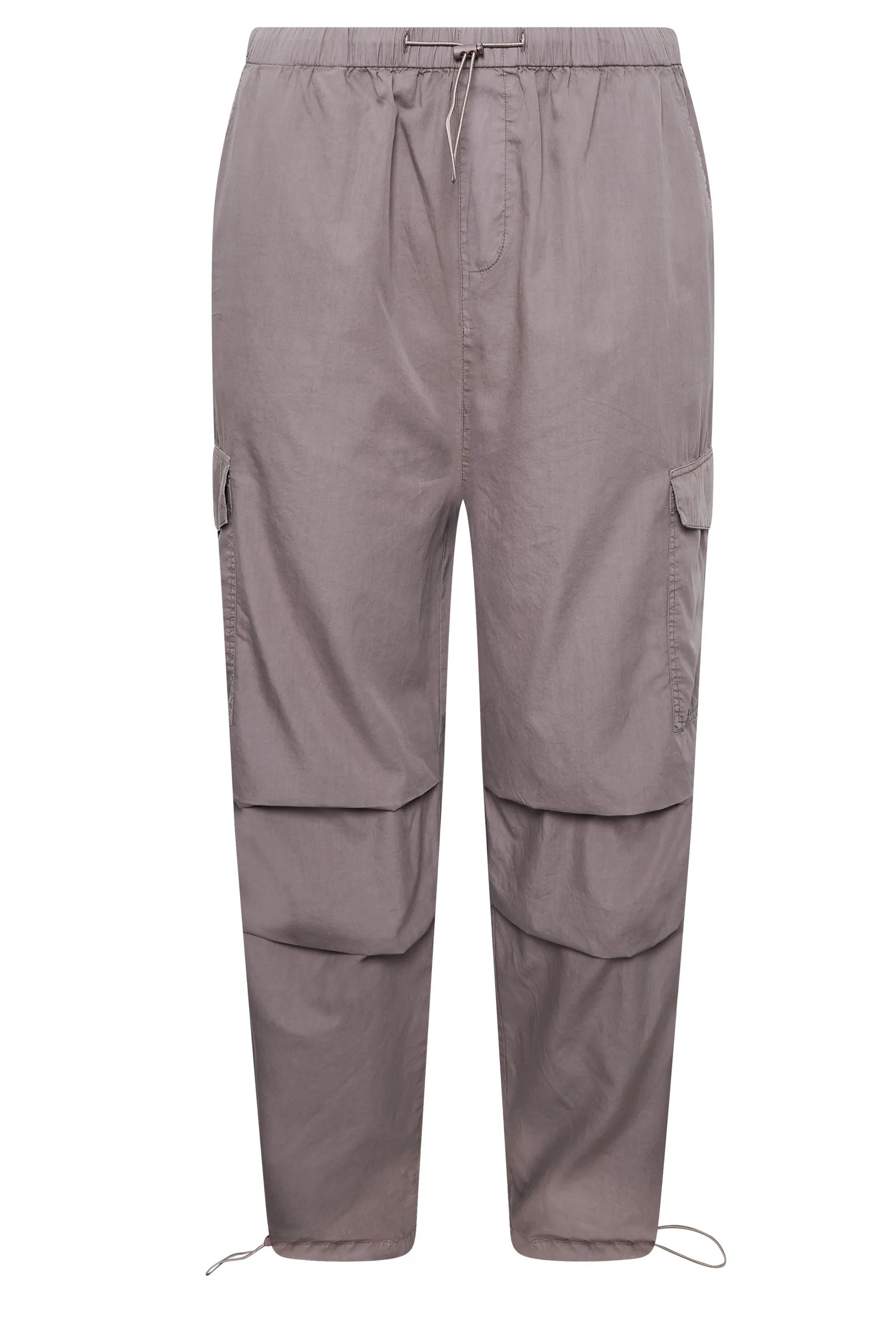 YOURS Curve Grey Cargo Parachute Trousers