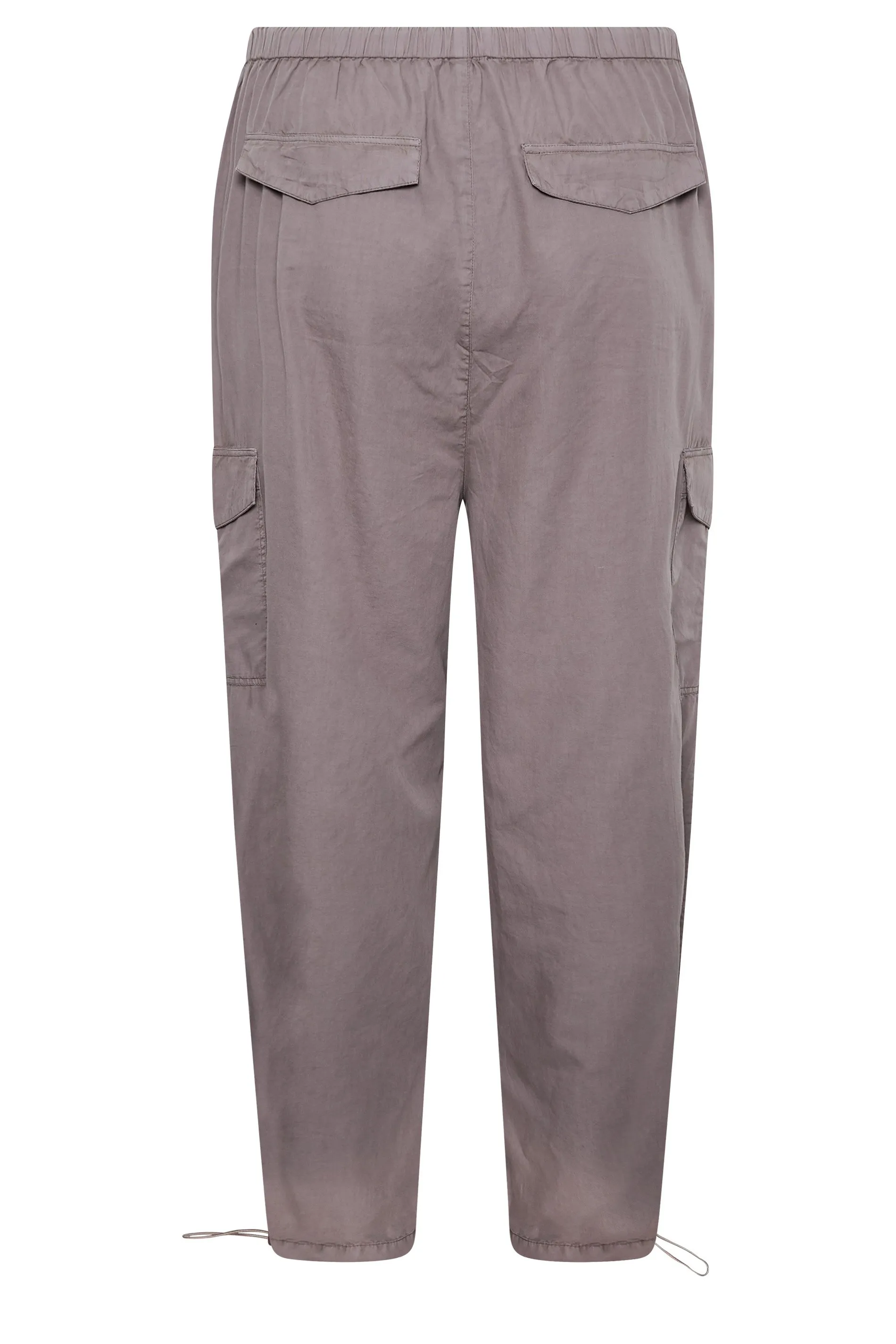 YOURS Curve Grey Cargo Parachute Trousers