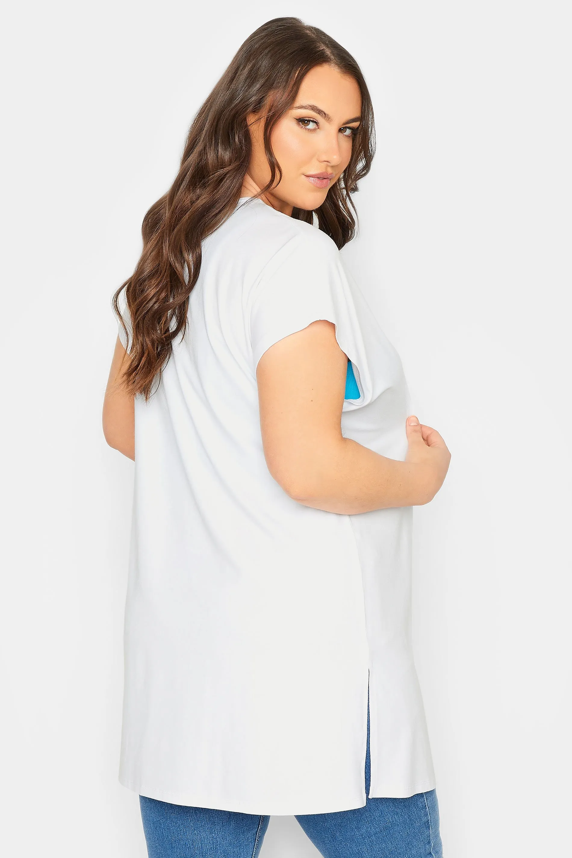 YOURS Curve White Short Sleeve Cardigan