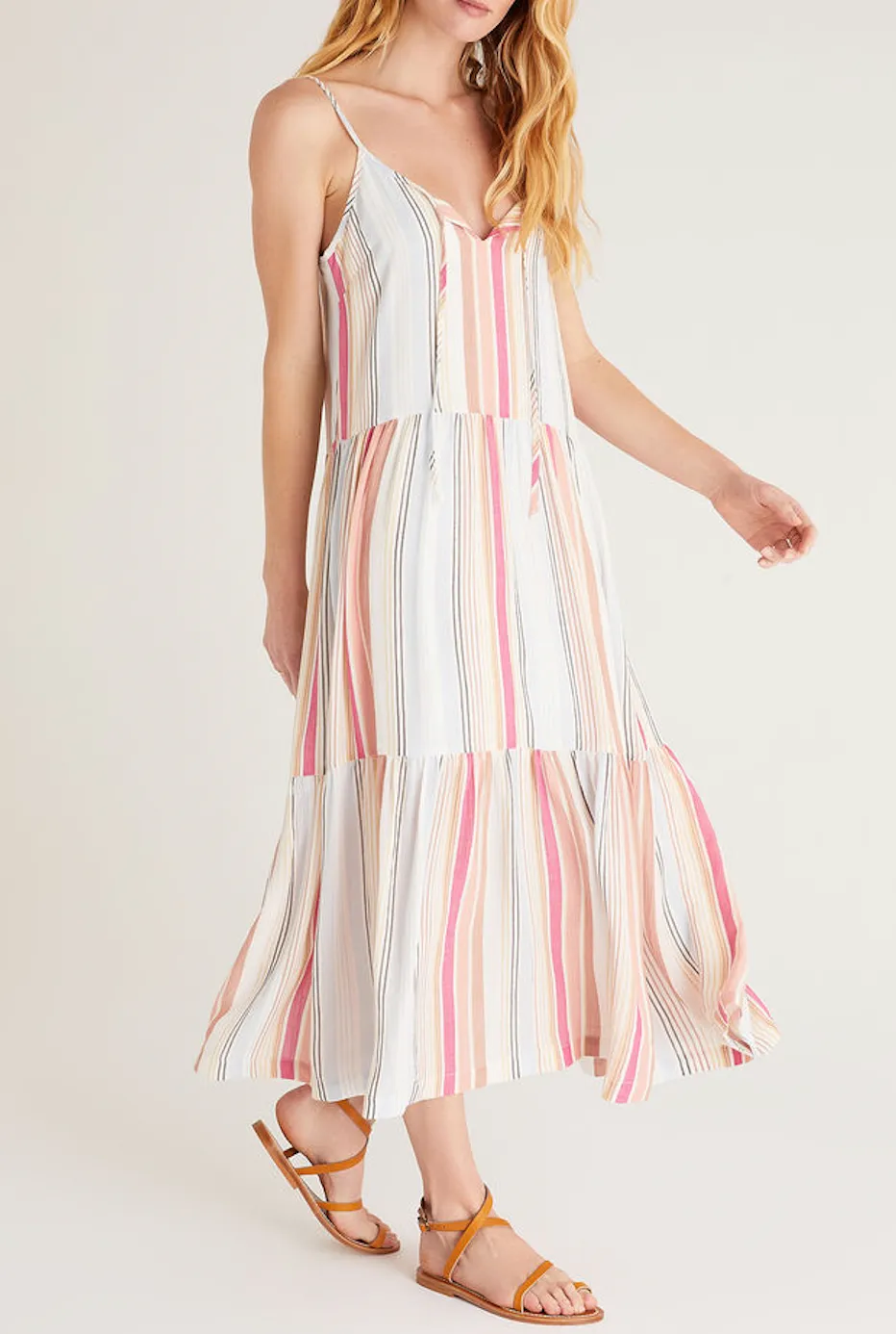 Z SUPPLY BLAIRE STRIPED MIDI DRESS