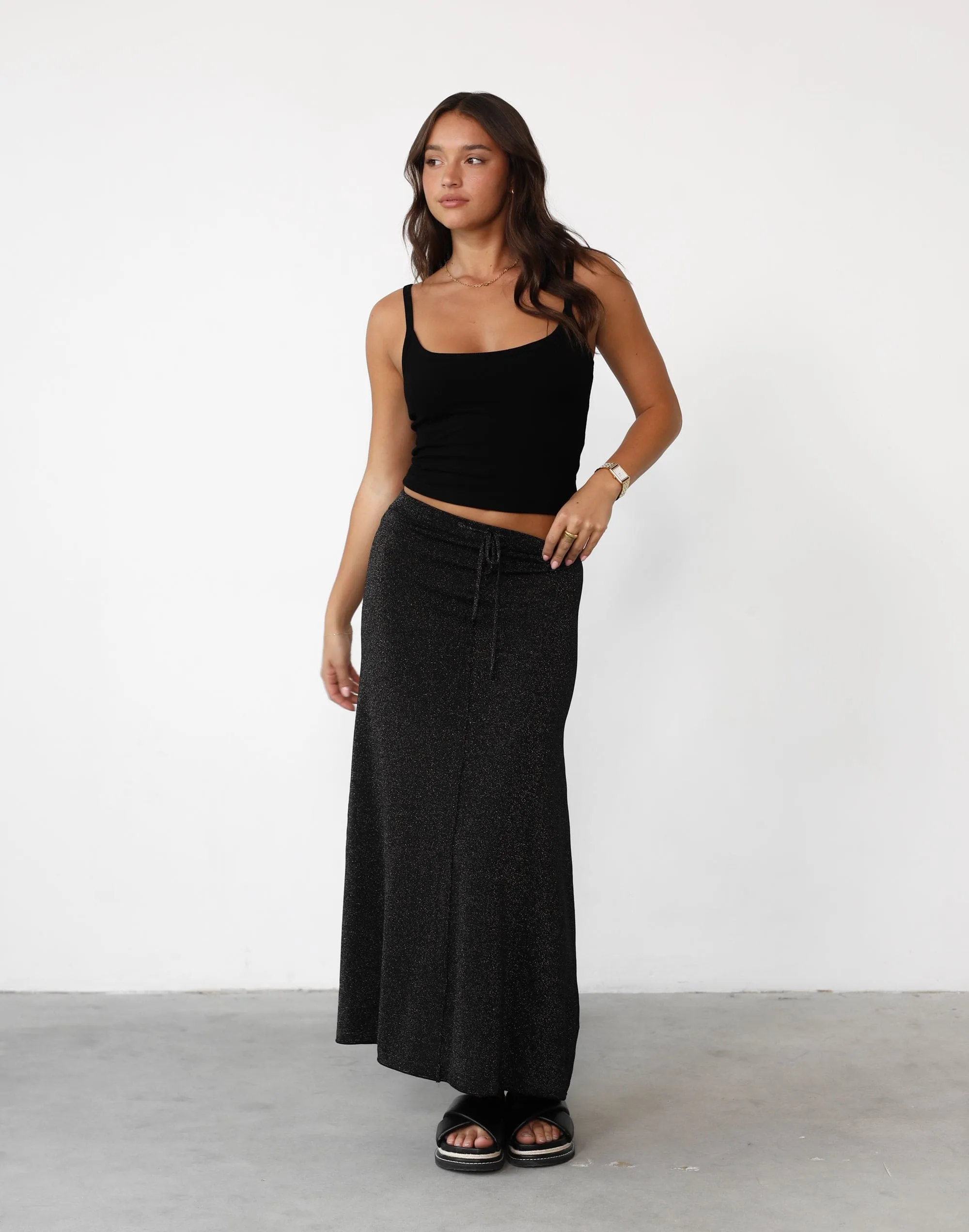 Zerah Maxi Skirt (Black)