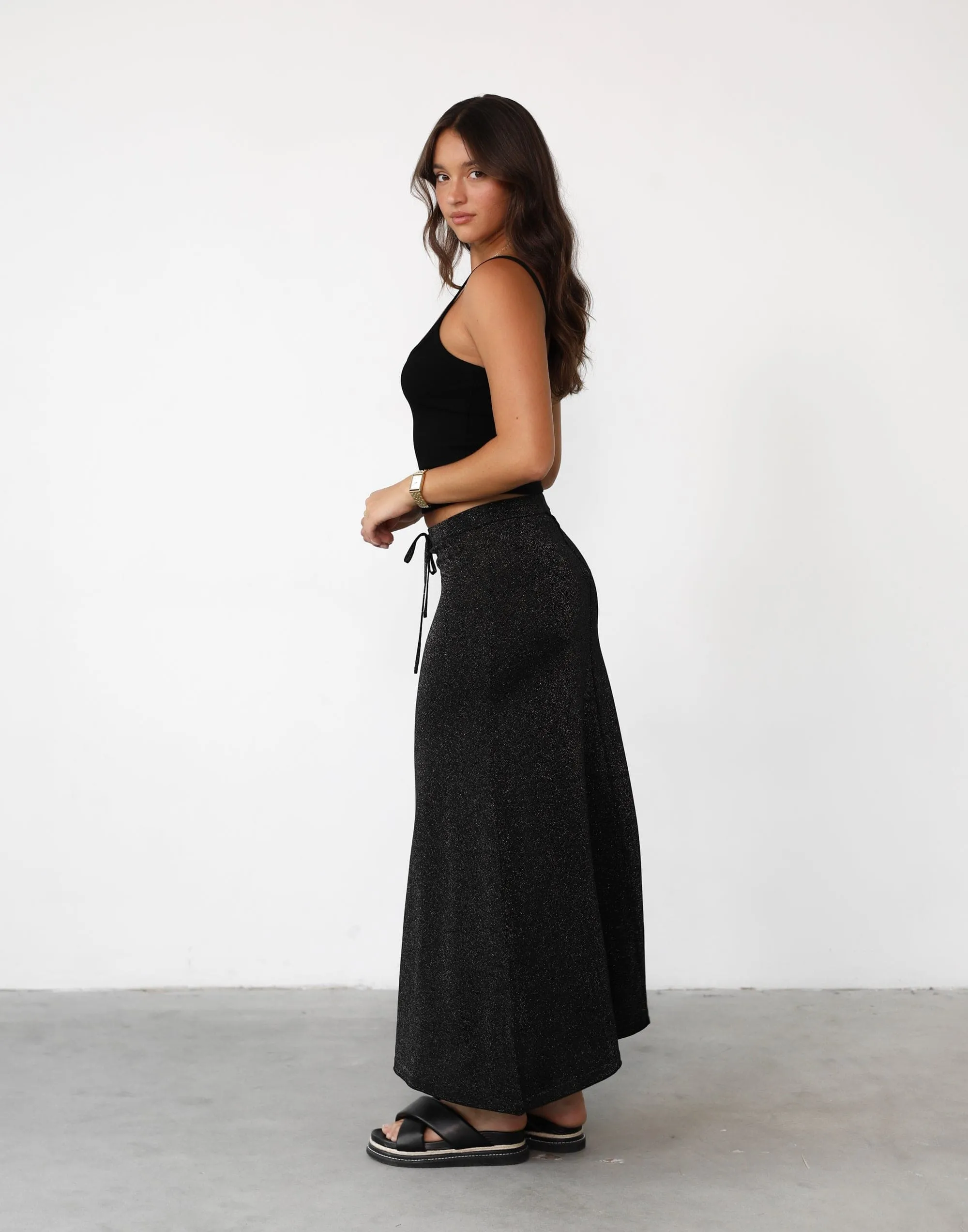 Zerah Maxi Skirt (Black)