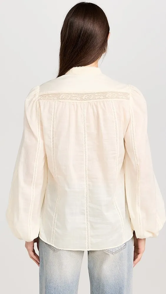 Zimmermann  |Long Sleeves Lace Elegant Style Shirts & Blouses